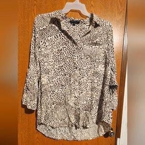 Velvet Heart 1X 3/4 sleeve button down shirt